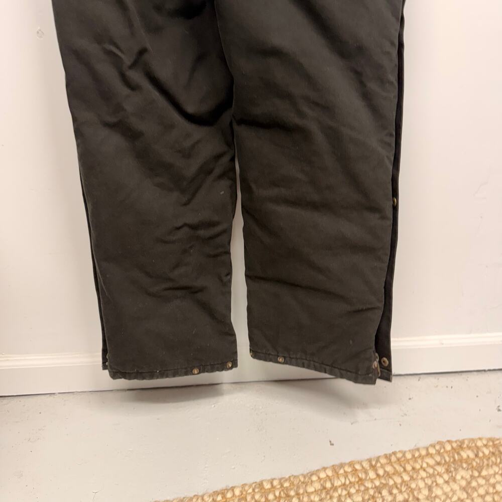 Cabela's Outdoor Men's Canvas Overalls SZ LARGE TALL Insulated Lined Work Bib - Picture 13 of 13